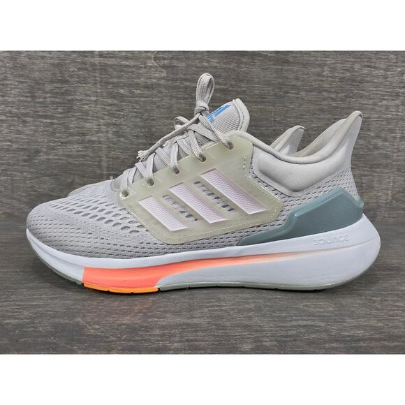 Adidas EQ21 Run 'Dash Grey Almost Pink' Sneakers Size 7 Womens - Picture 2 of 9